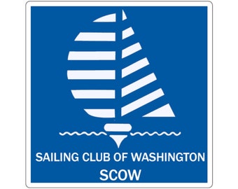 SCOW Square Stickers (With Text)