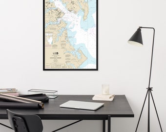 Annapolis Nautical Charts: Framed Posters, Wall Art, Maps, Sailing, Nautical Art from Newport, Chesapeake Bay, Nantucket and more