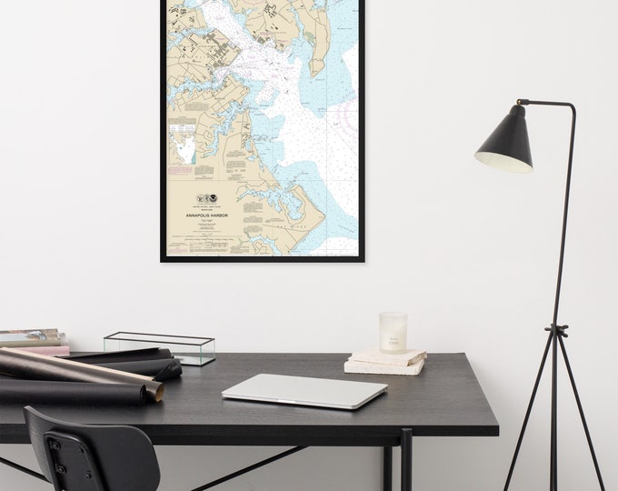 Annapolis Nautical Charts: Framed Posters, Wall Art, Maps, Sailing, Nautical Art from Newport, Chesapeake Bay, Nantucket and more