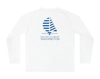 SCOW PERFORMANCE SHIRT: White Long Sleeve Tech Shirt