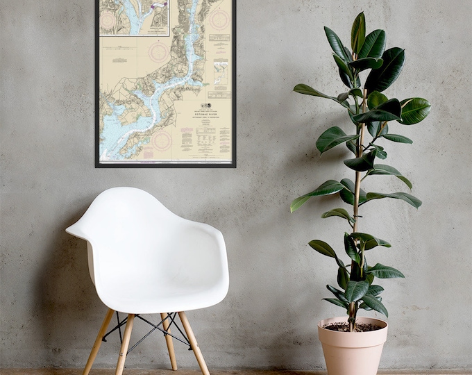 Potomac River Nautical Charts: Framed Posters, Wall Art, Maps, Sailing, Nautical Art from Annapolis, Chesapeake Bay, Nantucket and more