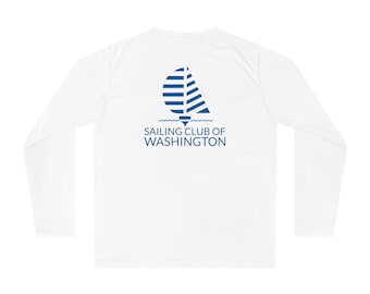 SCOW PERFORMANCE SHIRT: White Long Sleeve Tech Shirt