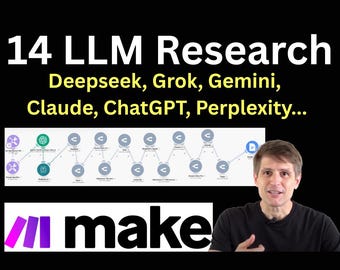 14 Cutting-Edge Large Language Models (LLMs) in a Single Automated Workflow. No Code Blueprint, Llama, ChatGPT, Perplexity, Claude, Grok