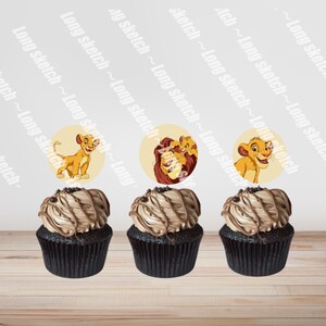 Lion King Birthday Cupcake Toppers ,centrepiece,cake Topper| Digital ...