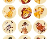 lion king Birthday cupcake toppers ,centrepiece,cake topper| digital,download,printable | watercolor ,kids party
