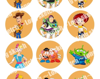 toy story Birthday cupcake toppers ,centrepiece,cake topper| digital,download,printable | watercolor ,kids party