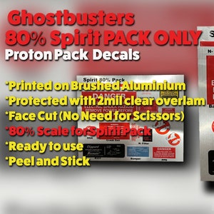 Ghostbusters Spirit PACK NUR Proton Pack Abziehbilder