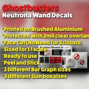 Ghostbusters Neutrona Wand Decals