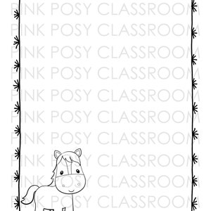 Farm Animals Writing Paper, Farm Animals Stationery, Printable Paper ...