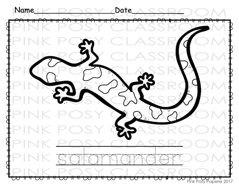 Oviparous Animal Coloring Pages, Color and Trace the Letters, Animal