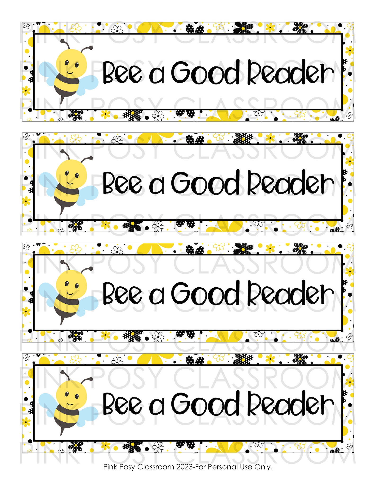 Bee Bookmarks Printable Bookmarks for Kids Bee a Good Etsy