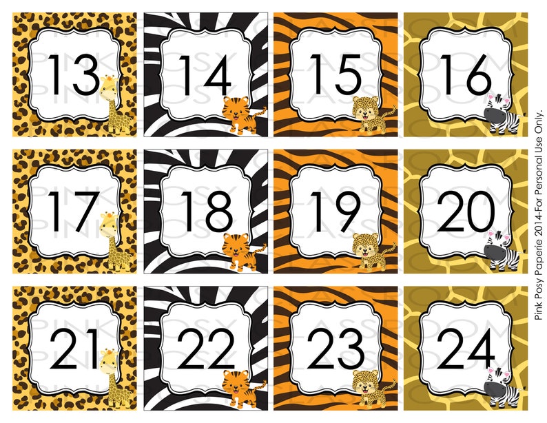 Jungle Calendar Set, Classroom Calendar Set, Classroom Decor, Safari ...