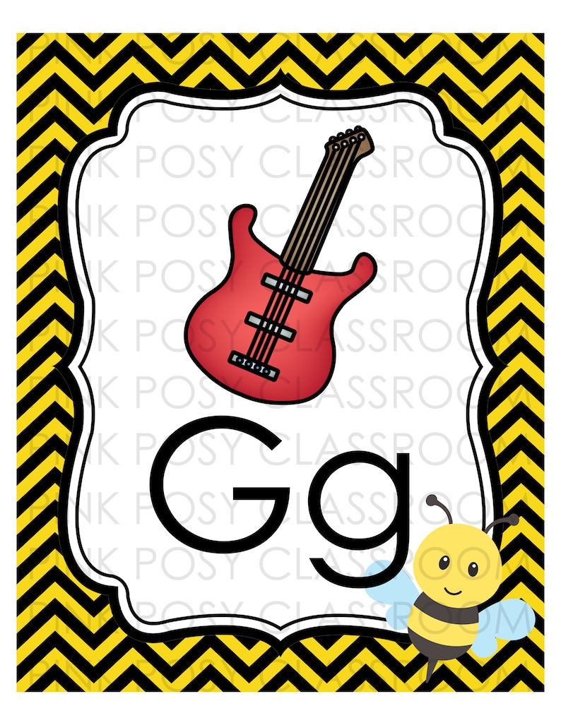 Alphabet Posters for Classroom Printable Alphabet Posters Etsy