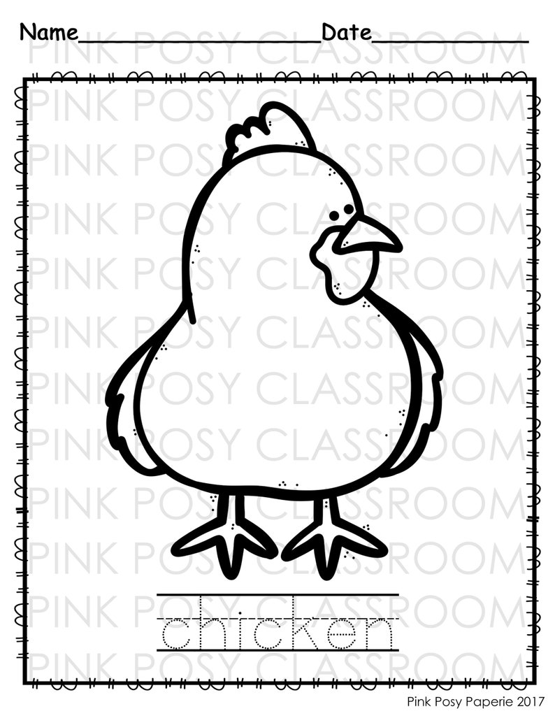 Oviparous Animal Coloring Pages, Color and Trace the Letters, Animal