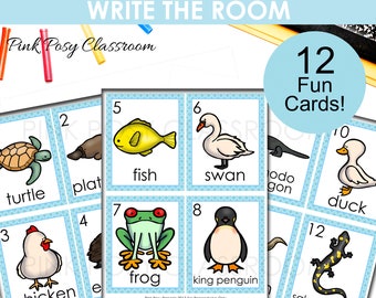 Oviparous Animals Vocabulary Cards, Oviparous Printable, Literacy Center, Writing Activity, Flash Cards, Write the Room, Activity Cards