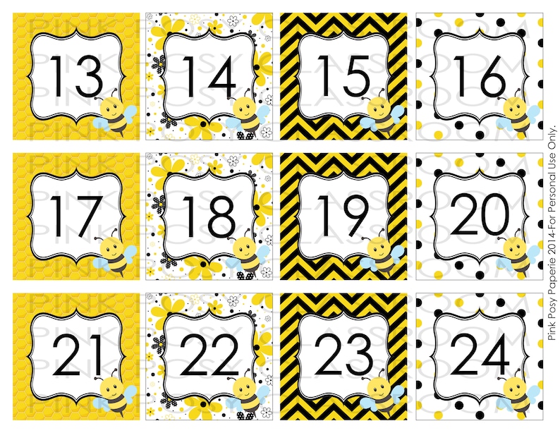 Bee Calendar Set, Classroom Calendar Set, Classroom Decor, Number
