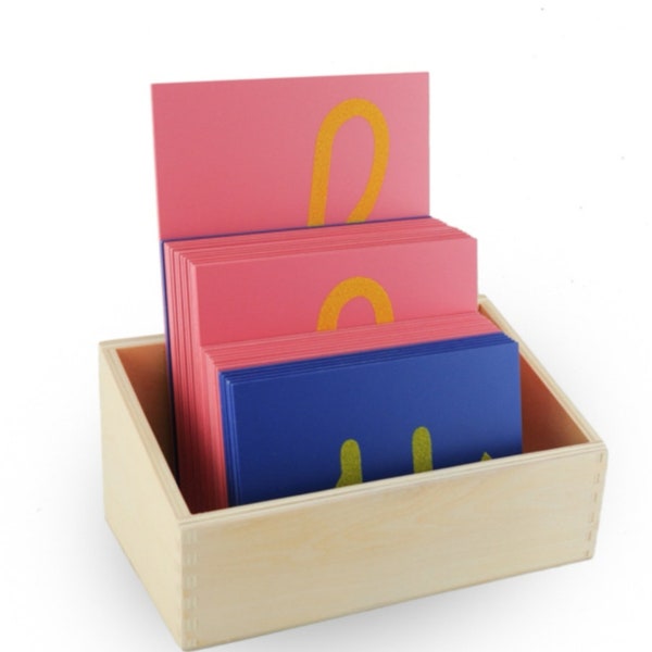 Lettres rugueuses cursives Montessori