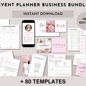 Event Planning Business Bundle | Event Planner Forms | Event Decor Contract | Event planner logo | Catering order form | event contract