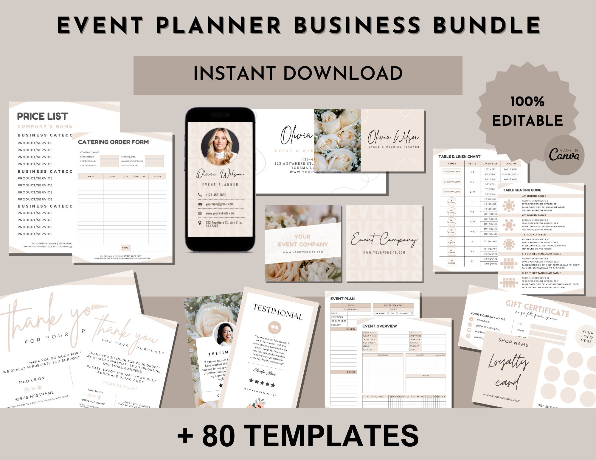 Event Planning Business Bundle Event Planner Forms Event Etsy
