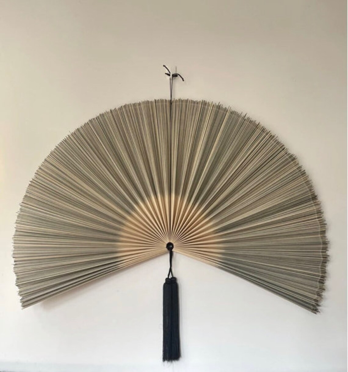 Boho Wall Decor Bamboo Giant Fan Wall Decor Bamboo Wall Fan Etsy