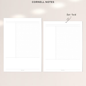 Cornell Notes Set| A4, US Letter | Printable PDF |lined,graph,dot Grid ...