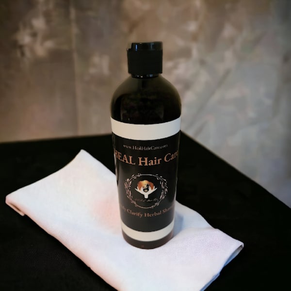 16oz Black Salt, Clarifying & Detoxifying Hair Shampoo All Natural.