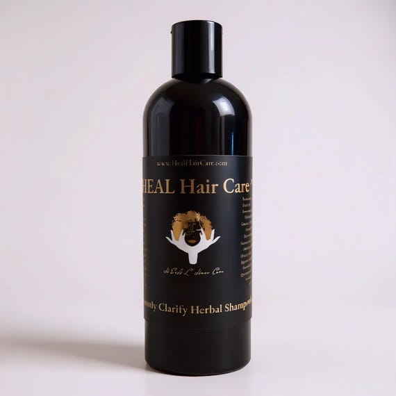 16 oz Black Salt Detox Shampoo: Clarifying Herbal Hair Care