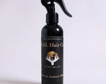 Spray herbal blanco de manteca de mango – 237 ml (8 oz) Bruma sin enjuague y desenredante para cabello seco