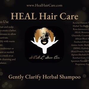 Champú desintoxicante de sal negra de 16 oz: cuidado capilar herbal clarificante imagen 2