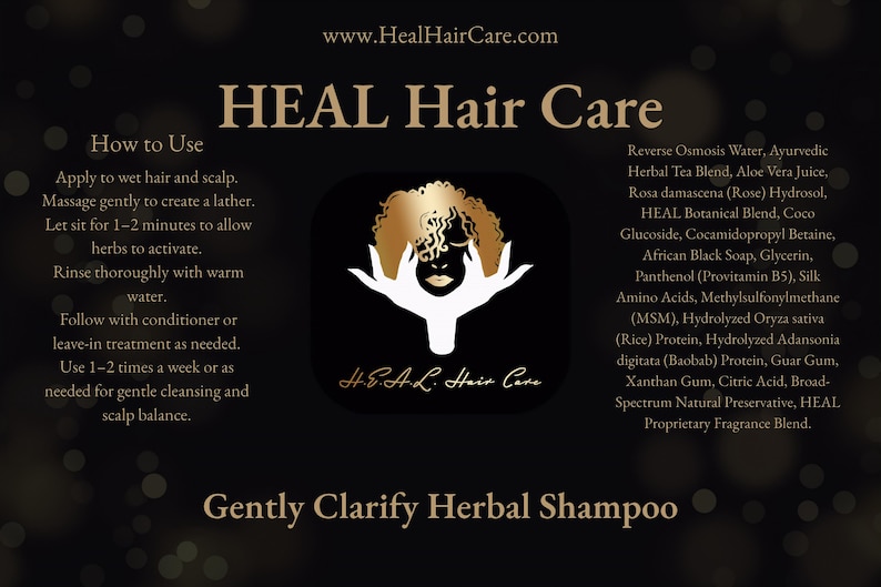 Champú desintoxicante de sal negra de 16 oz: cuidado capilar herbal clarificante imagen 2
