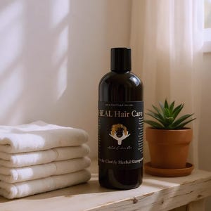 Champú desintoxicante de sal negra de 16 oz: cuidado capilar herbal clarificante imagen 10