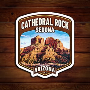 Cathedral Rock Sedona Arizona Laptop Sticker, US Series, Vinyl Sticker, United States National Park