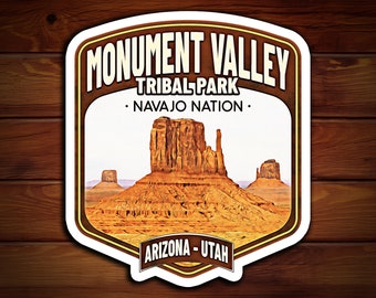 Monument Valley Tribal Park Arizona Utah Laptop Sticker, US Series, Vinyl Sticker, United States National Park