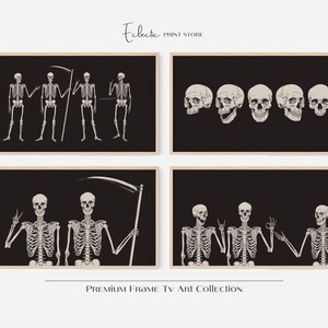 Funny Skeletons Halloween Samsung Frame TV Art Set (Digital Download)