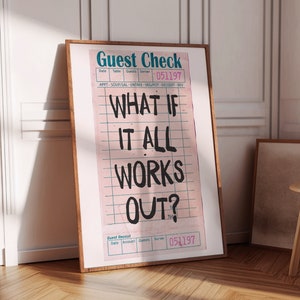 Co jeśli wszystko się uda? Sprawdź gościa Drukuj Preppy Wall Art Typografia Plakat Wystrój mieszkania Afirmacja Sztuka Natychmiastowe pobieranie cyfrowe