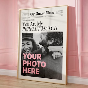 Custom Newspaper Print Personalized Gift For Couples Trendy Gift For Him Or Her Customized Valentine’s Day Print INSTANT DIGITAL DOWNLOAD