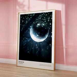 Disco Ball Print: Preppy Dorm Decor, Vintage Mirrorball (Digital Download)