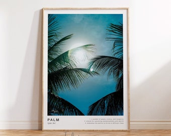Tropical Palm Tree Print: Coastal Living Room Wall Art (Digital Download)
