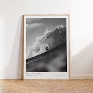 Impresión de fotografía retro en blanco y negro sobre arte de pared de surf. Póster del arte del surf. Impresión costera. Arte de pared de surf vintage. Descarga digital instantánea.