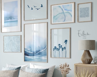Coastal Gallery Wall Art Set: Boho Nautical Prints (Digital Download)