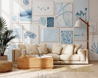Nautical Gallery Wall Set of 20 Prints Coastal Wall Art Boho Beach Gallery Wall Nautical Decor Eclectic Gallery Instant Digital Download