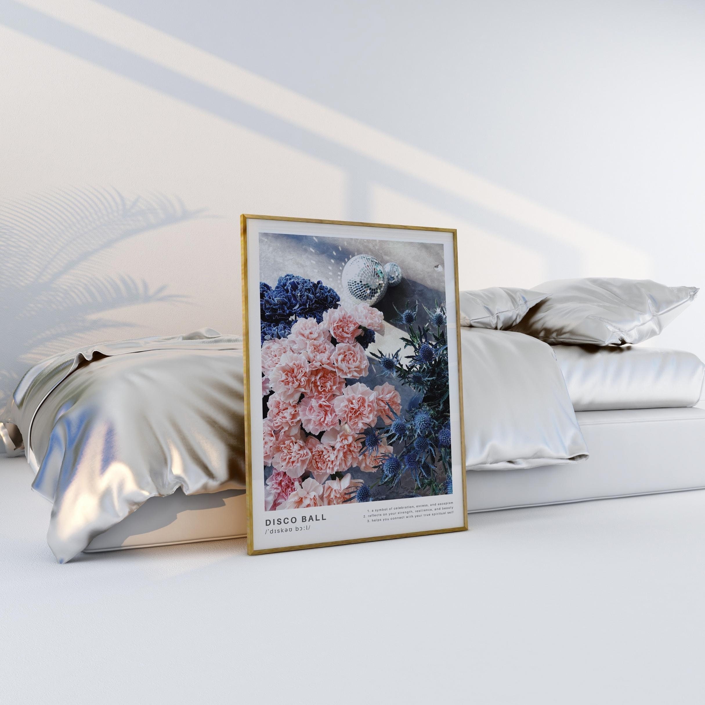 Preppy Disco Ball Print Disco Ball Spiritual Meaning Poster Vintage