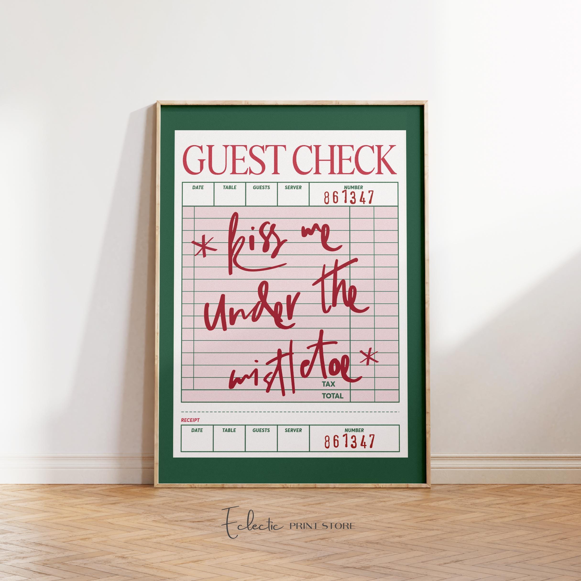 Diner Receipt - Etsy, image size:2430x2430