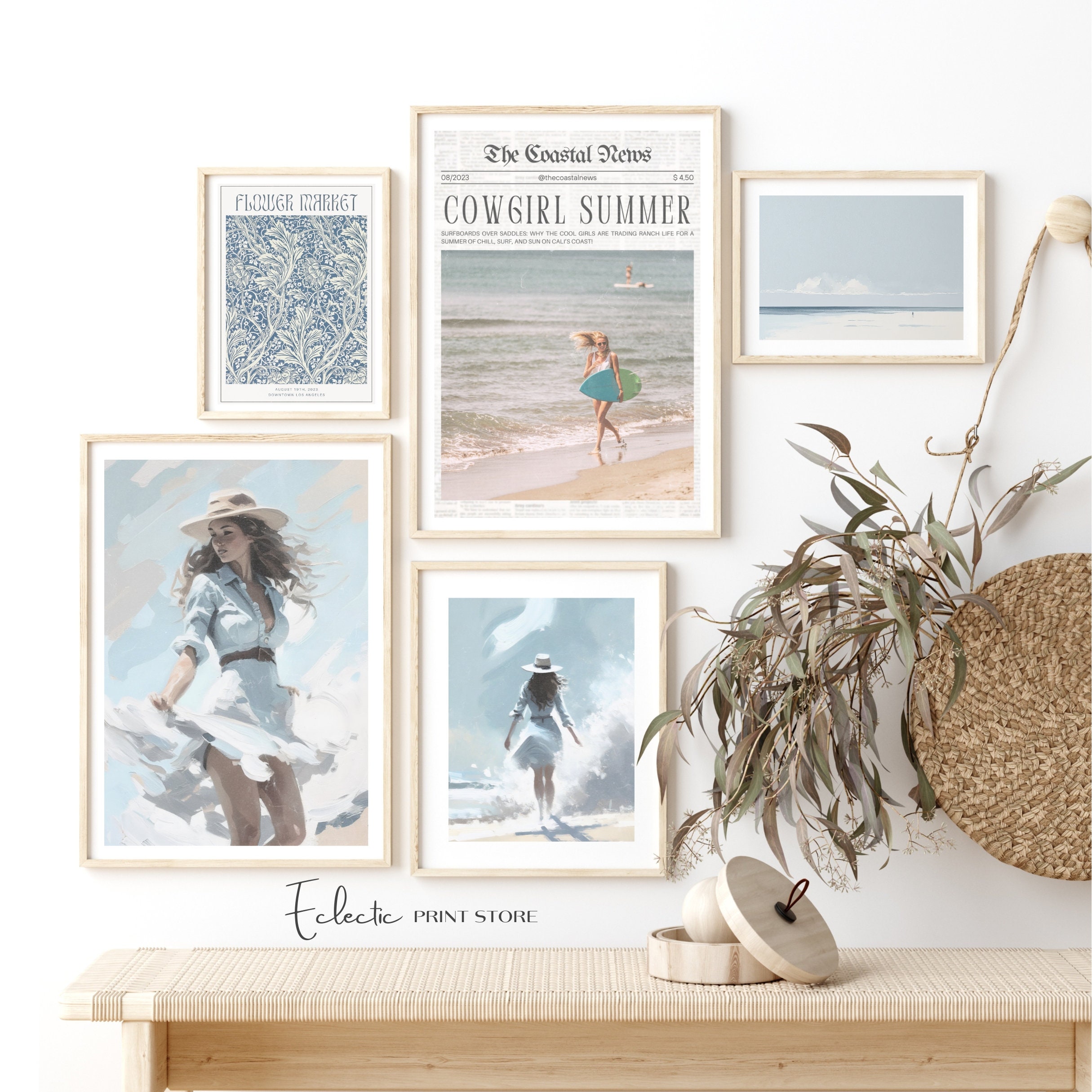 Coastal Cowgirl Gallery Set of 7 Prints Retro Western Wall Coastal Cowgirl Gallery Set of 7 Prints Retro Western Wall