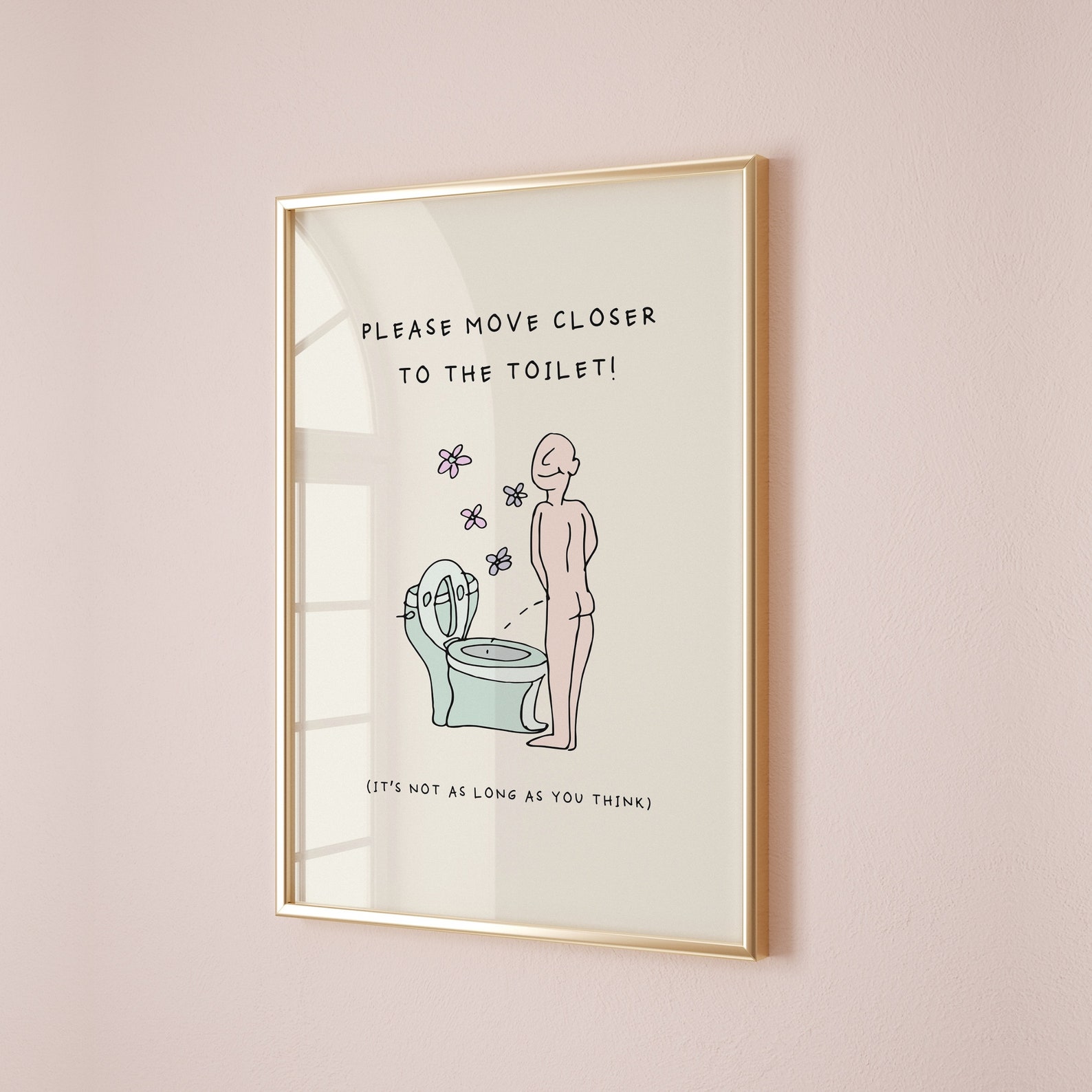 Funny Bathroom Poster: Toilet Quote Print, Trendy Restroom Art (digital ...