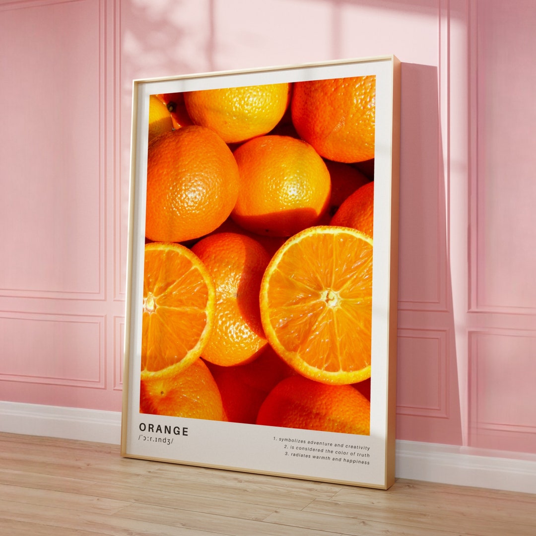 Kitchen Wall Art Orange Definition Print Trendy Kitchen Cute Cooking ...