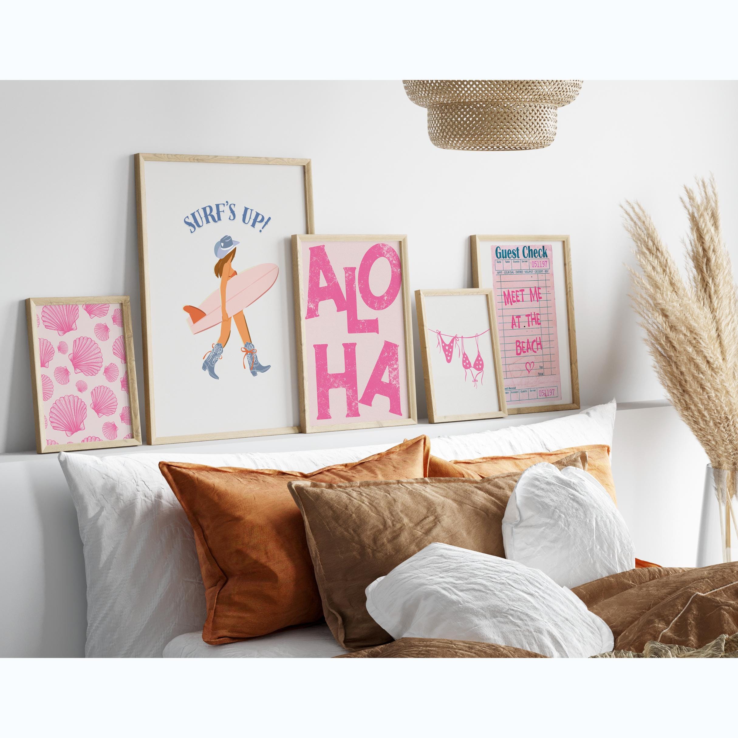 Coastal Cowgirl Wall Art Set of 12, Western Beach Aesthetic Prints ...