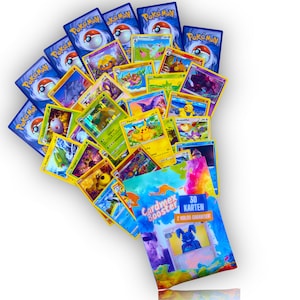 Pokemon Karten in deutsch 30 Stück original mit 2 Holos garantiert - alle unterschiedlich im XXL Boosterpack