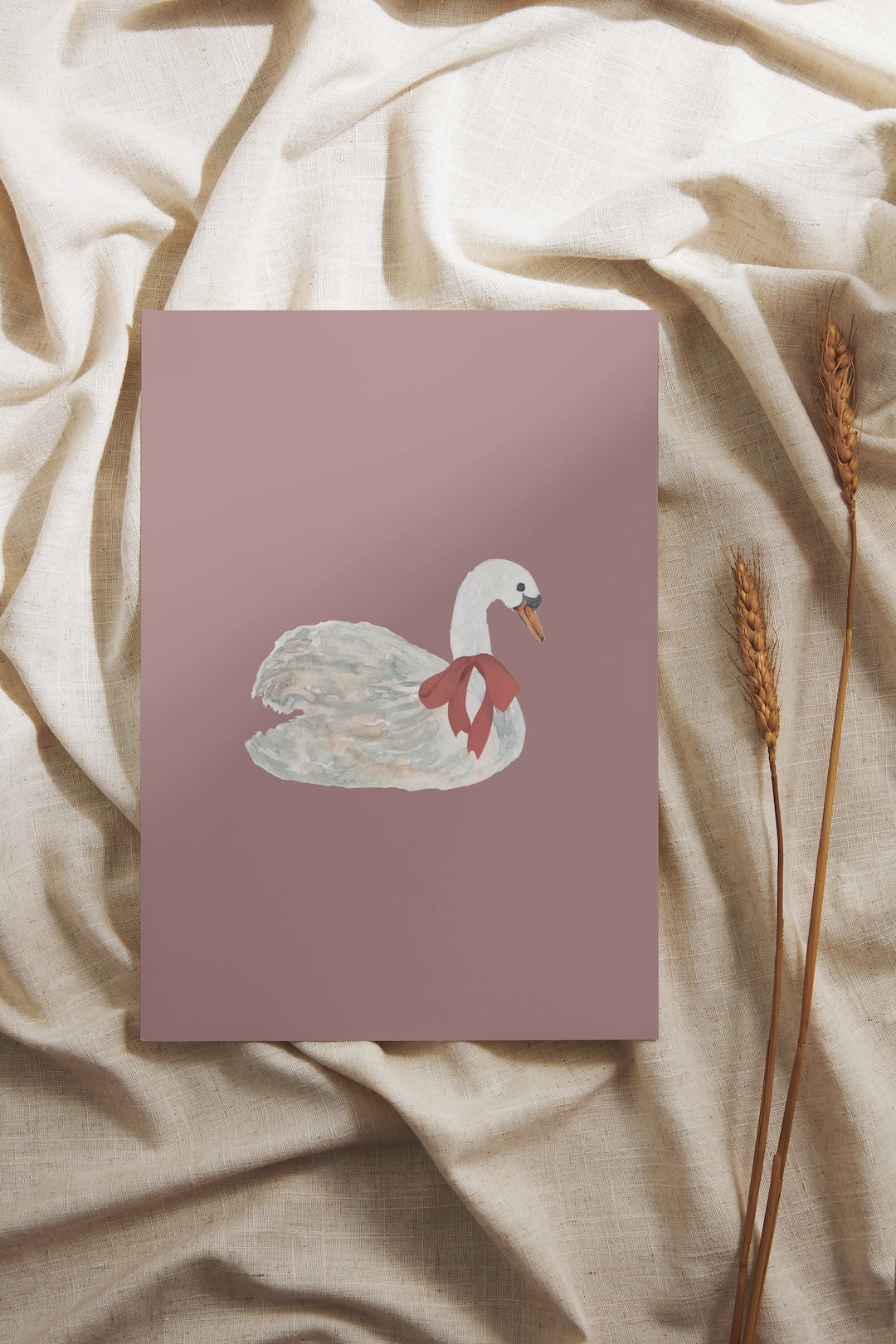 Nursery Wall Art Goose With Bow Digital Nursery Art - Etsy