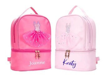 Personalized girls ballet bag, personalized ballerina school bag, Ballerina backpack, backpack toddler with name, custom name back pack
